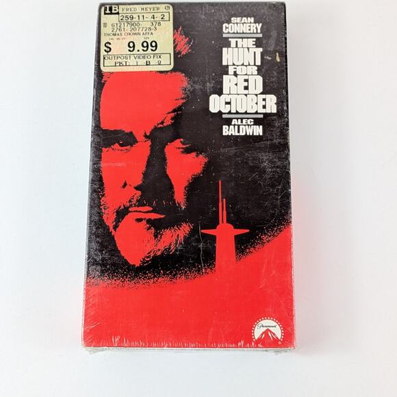 The Hunt for Red October VHS Sealed Paramount Watermark Video Seal Fred Meyer - Picture 1 of 8